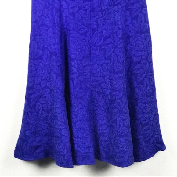 Spenser Jeremy Blue Floral Silk Dress - Picture 10 of 11